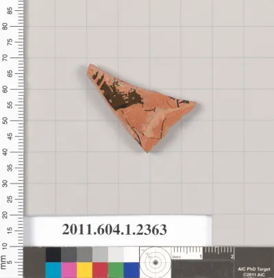 Terracotta fragment of a kylix (drinking cup)