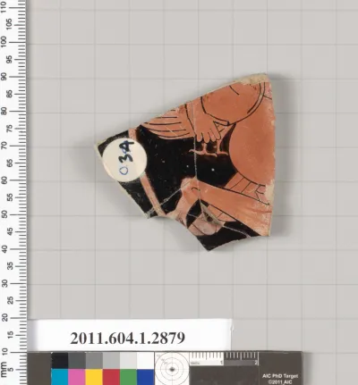 Terracotta fragment of a kylix (drinking cup)