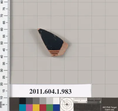 Terracotta fragment of a kylix (drinking cup)