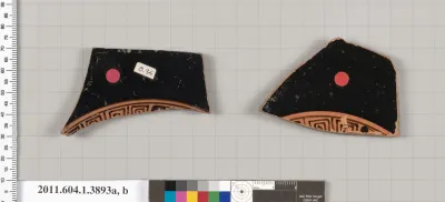 Terracotta fragments of kylikes (drinking cups)