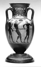 AMPHORA, NECK (ATHENIAN, BLACK-FIGURE)