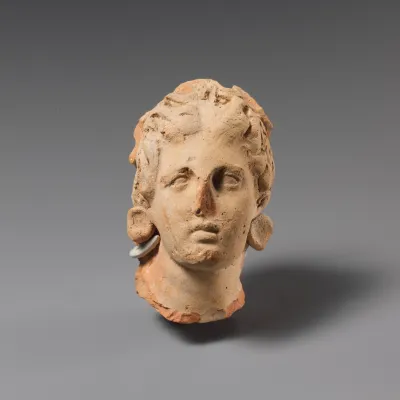 Terracotta head of a woman