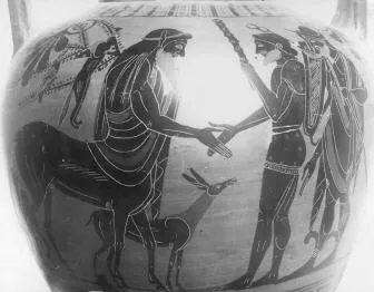 AMPHORA, NECK (ATHENIAN, BLACK-FIGURE)