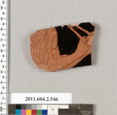 Terracotta fragment of a column-krater (bowl for mixing wine and water)