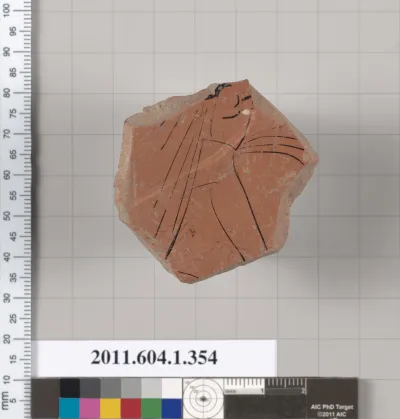 Terracotta fragment of a kylix (drinking cup)