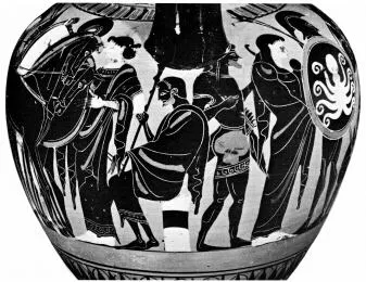 AMPHORA, NECK (ATHENIAN, BLACK-FIGURE)