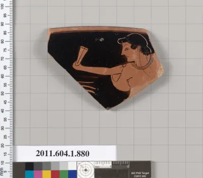 Terracotta fragment of a kylix (drinking cup)