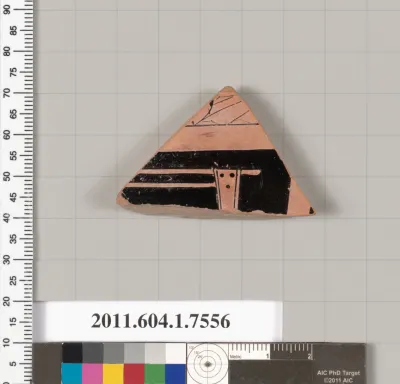 Terracotta fragment of a kylix (drinking cup)