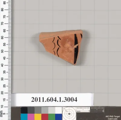 Terracotta fragment of a kylix (drinking cup)