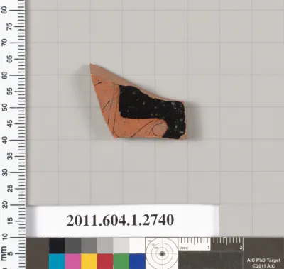 Terracotta fragment of a kylix (drinking cup)