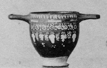 SKYPHOS (SOUTH ITALIAN, GNATHIAN, BLACK GLAZE)