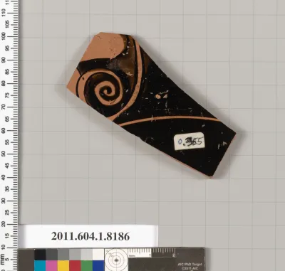 Terracotta fragment of a kylix (drinking cup)