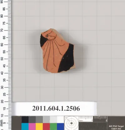 Terracotta fragment of a kylix (drinking cup)