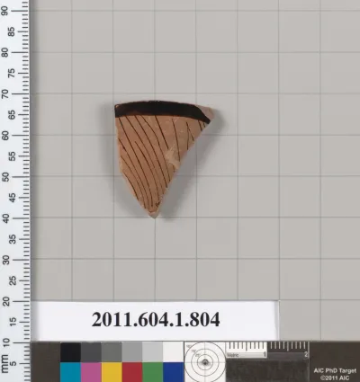 Terracotta fragment of a kylix (drinking cup)