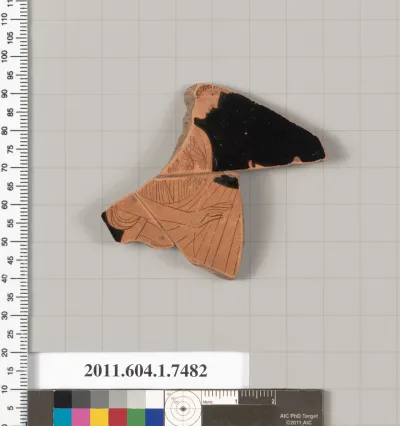 Terracotta fragment of a kylix (drinking cup)