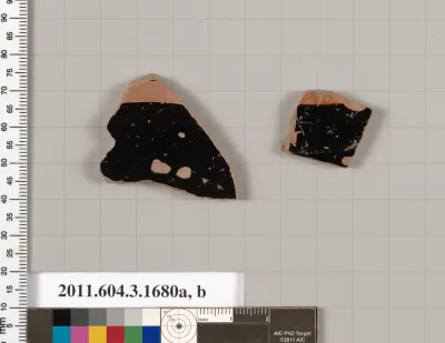 Terracotta fragments of kylikes: Band or lip cups (drinking cups)