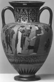 AMPHORA, NECK (ATHENIAN, BLACK-FIGURE)