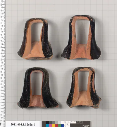 Terracotta fragments of kylikes (drinking cups)