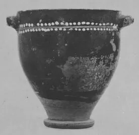 SKYPHOS (SOUTH ITALIAN, GNATHIAN, BLACK GLAZE)