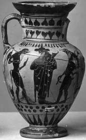 AMPHORA, NECK (ATHENIAN, BLACK-FIGURE)
