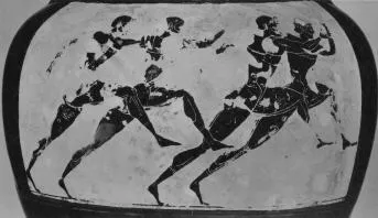 AMPHORA, PANATHENAIC PRIZE (ATHENIAN, BLACK-FIGURE)