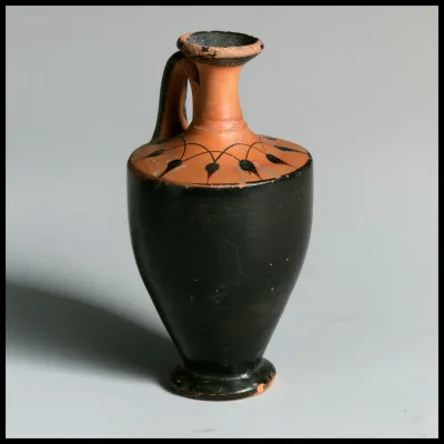 Terracotta lekythos (oil flask)