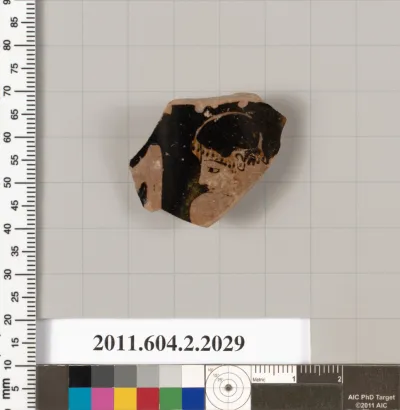 Terracotta fragment of an alabastron (perfume vase)?