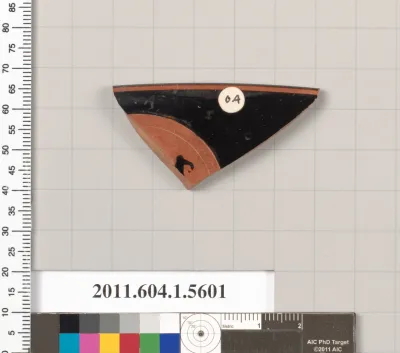 Terracotta rim fragment of a kylix (drinking cup)