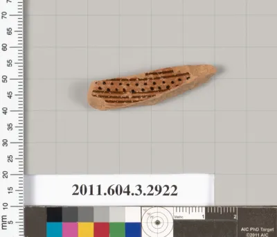 Terracotta fragment of a plemochoe (vase for perfume)?