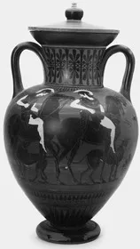 AMPHORA, NECK (ATHENIAN, BLACK-FIGURE)