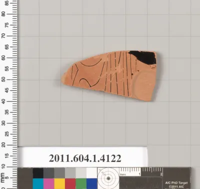 Terracotta fragment of a kylix (drinking cup)