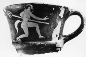 KANTHAROS, FRAGMENT (ATHENIAN, RED-FIGURE)