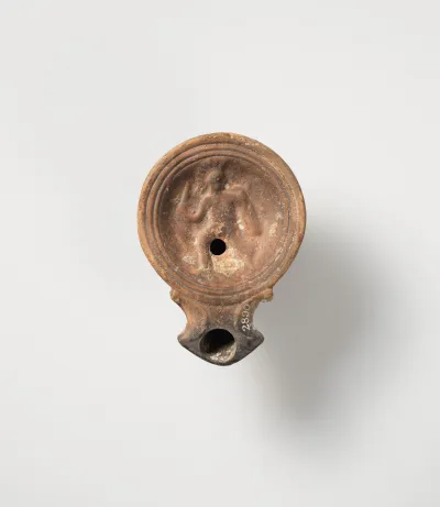 Terracotta oil lamp