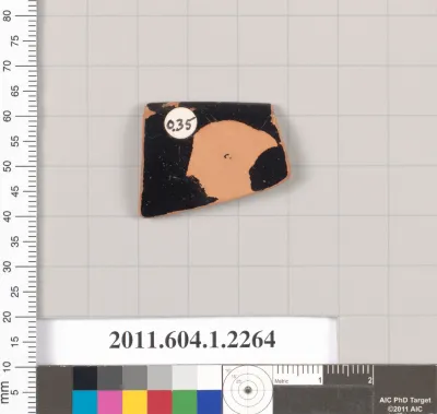 Terracotta rim fragment of a kylix (drinking cup)