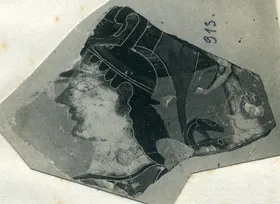 AMPHORA, PANATHENAIC PRIZE, FRAGMENT (ATHENIAN, BLACK-FIGURE)