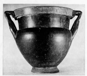 KRATER, COLUMN (LACONIAN, BLACK GLAZE)