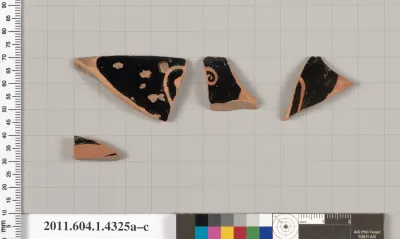 Terracotta rim fragments of kylikes (drinking cups)