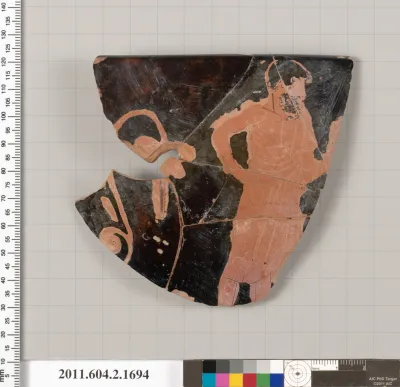 Terracotta fragment of a skyphos (deep drinking cup)