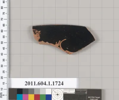 Terracotta rim fragment of a kylix (drinking cup)