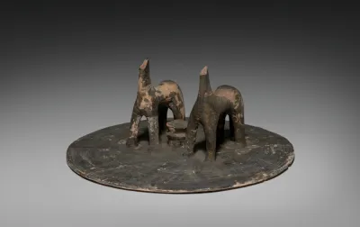 Geometric Horse Pyxis (Cylindrical Lid)