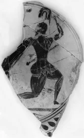 PLATE, FRAGMENT (ATHENIAN, BLACK-FIGURE)