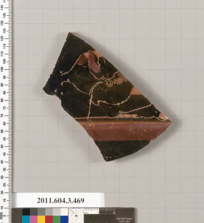 Terracotta fragment of a Panathenaic prize amphora