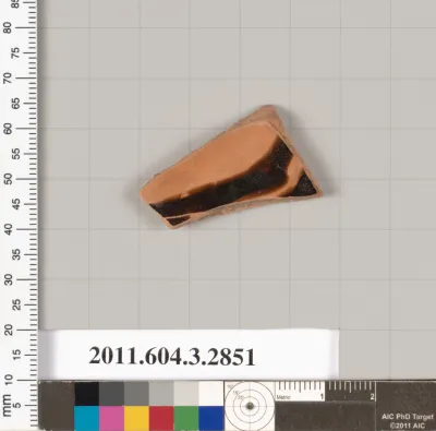 Terracotta fragment of a closed shape