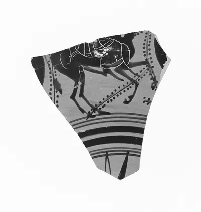 Attic Black-Figure Eye Cup Fragment