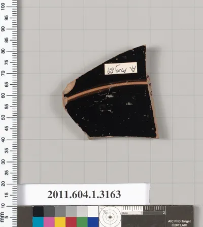 Terracotta fragment of a kylix (drinking cup)