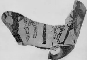 KRATER, CALYX, FRAGMENT (ATHENIAN, BLACK-FIGURE)