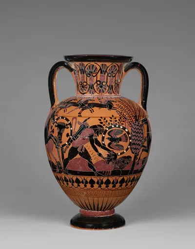 Chalcidian Black-Figure Neck Amphora