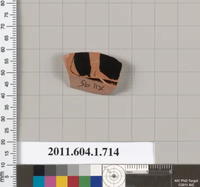 Terracotta fragment of a kylix (drinking cup)