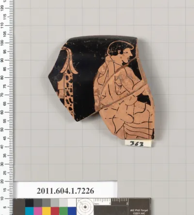 Terracotta fragment of a kylix (drinking cup)