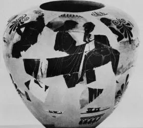 AMPHORA, NECK, FRAGMENTS (ATHENIAN, BLACK-FIGURE)